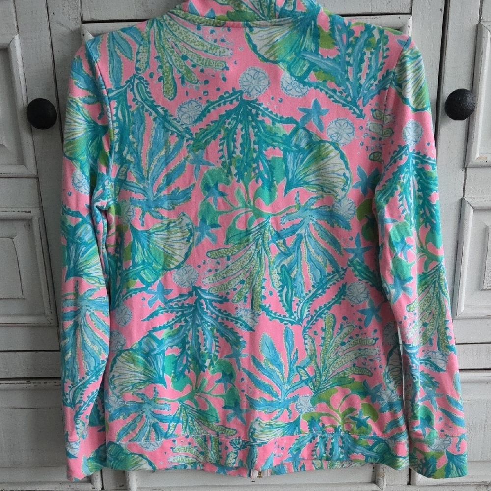 Lilly Pulitzer Pink and Blue Tropical Jacket - Picture 5 of 5